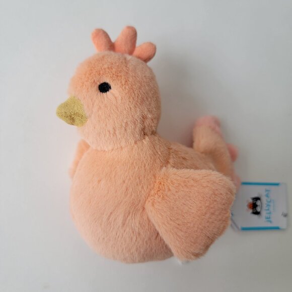 Jellycat Fluffy Chicken - perfect condition, Spring Plush Stuffed Animal, new - Picture 2 of 14